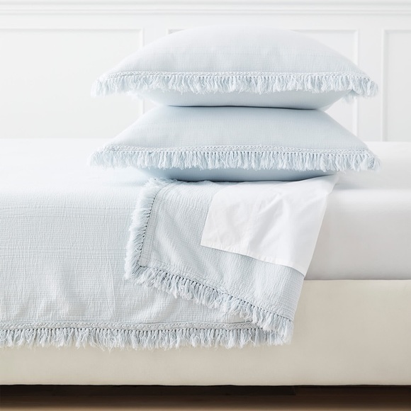 Serena and Lily Maya Standard Shams in Sky (2) NWT - Picture 2 of 3